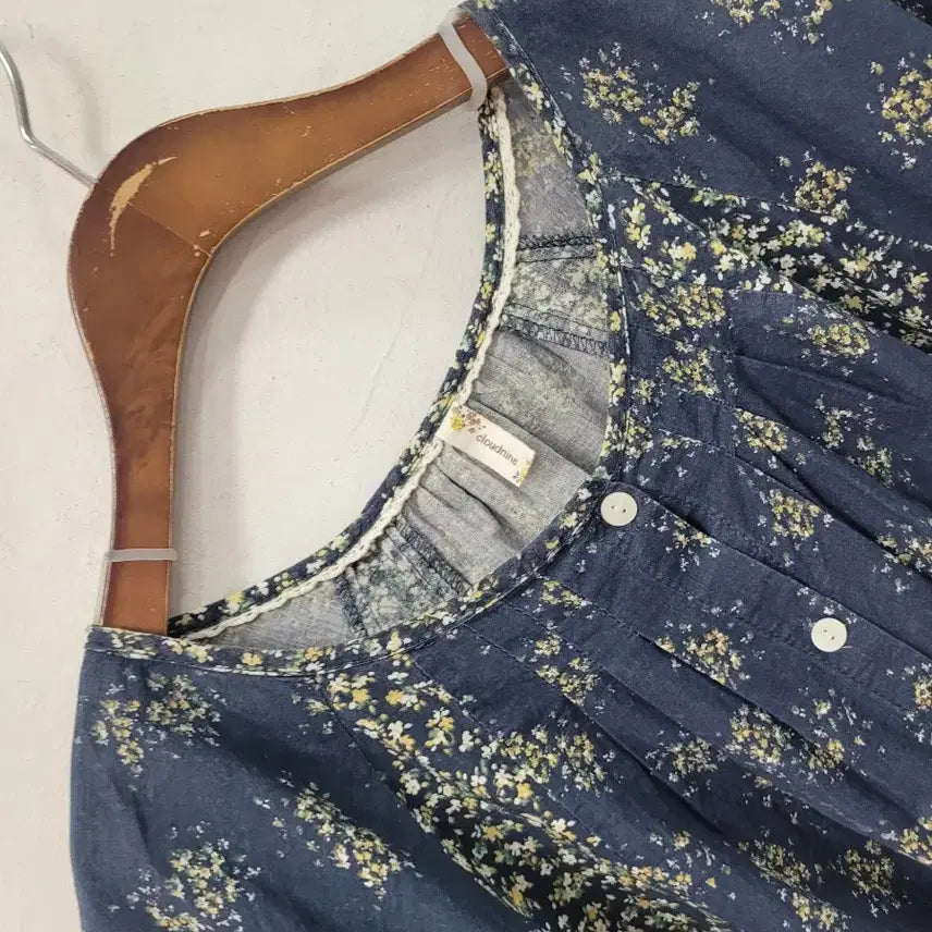 [BUNJANG] Cloudnine Floral Pattern Blouse (Cotton 100%) / Cloudnine 플라워 블라우스