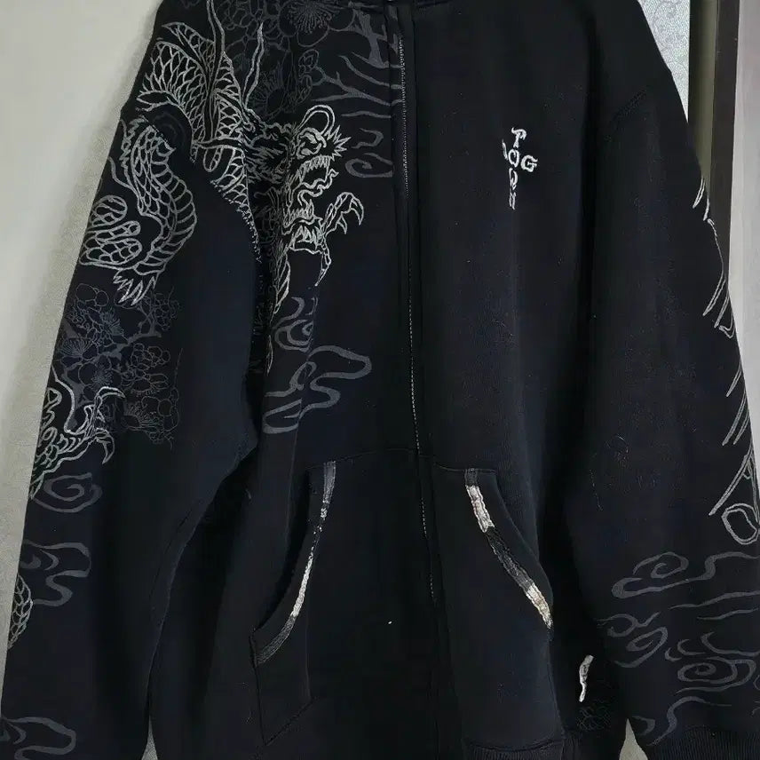 [BUNJANG] Vintage Oriental Dogtown Zip-Up Hoodie / 빈티지 오리엔탈 도그타운 후드집업