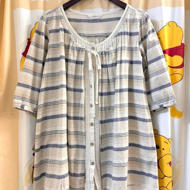 [BUNJANG] SORSA Mori Girl Ribbon Layered Lace Blouse (Size L) / SORSA 모리걸 리본 레이어드 레이스 블라우스 L JPN