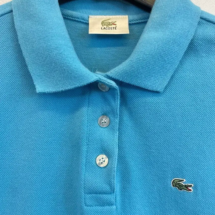 [BUNJANG] Lacoste Sleeveless Pique Polo Shirt Sky Blue / 라코스테 민소매카라티 PK 피케 슬리브리스나시
