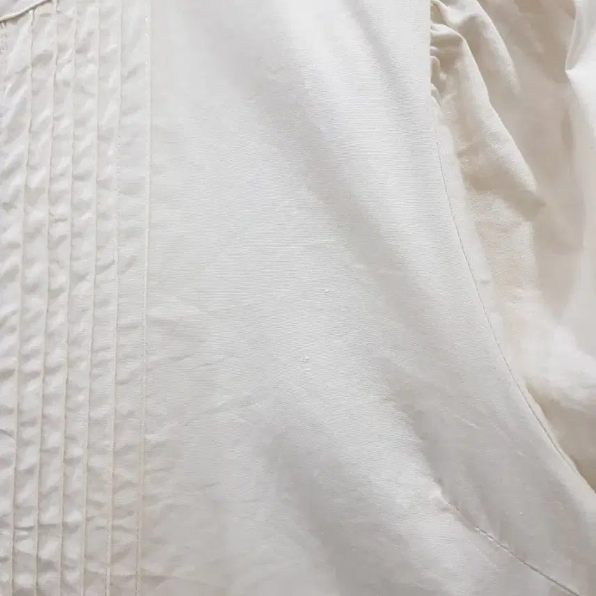 [BUNJANG] Vintage Mori Girl Beaded Button Short Sleeve Blouse - Women&