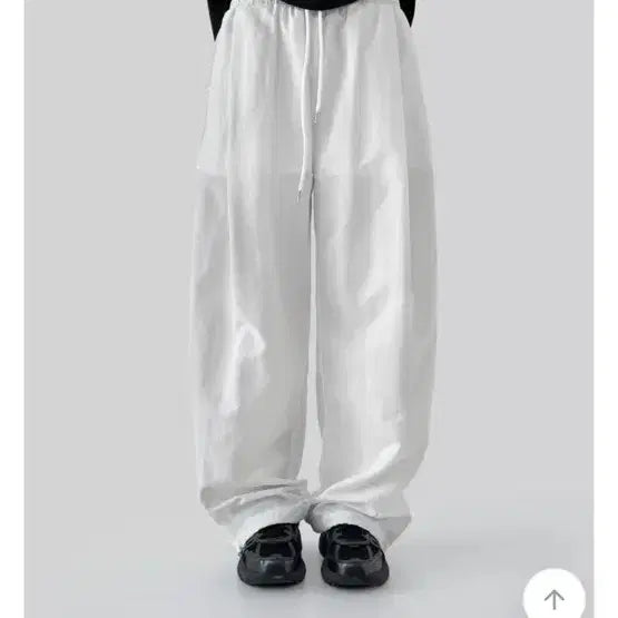 [BUNJANG] Autumn ABLY Air Cool Wide Pants White Zigzag / 어텀 에이블리 에어 쿨 와이드팬츠 화이트 지그재그 여름 옷