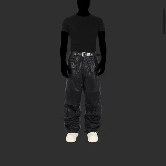 [BUNJANG] Lee Hyun Project LE-B002 Matte Black Leather Biker Pants L / 이현 프로젝트 LE-B002 매트 블랙 레더 바이커 팬츠 L