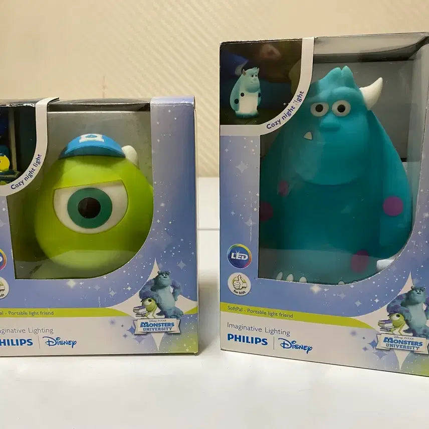 [BUNJANG] Monsters, Inc. LED Mood Lamp - Mike &amp; Sulley Set / 몬스터 주식회사 LED 무드등 마이크 설리 셋트