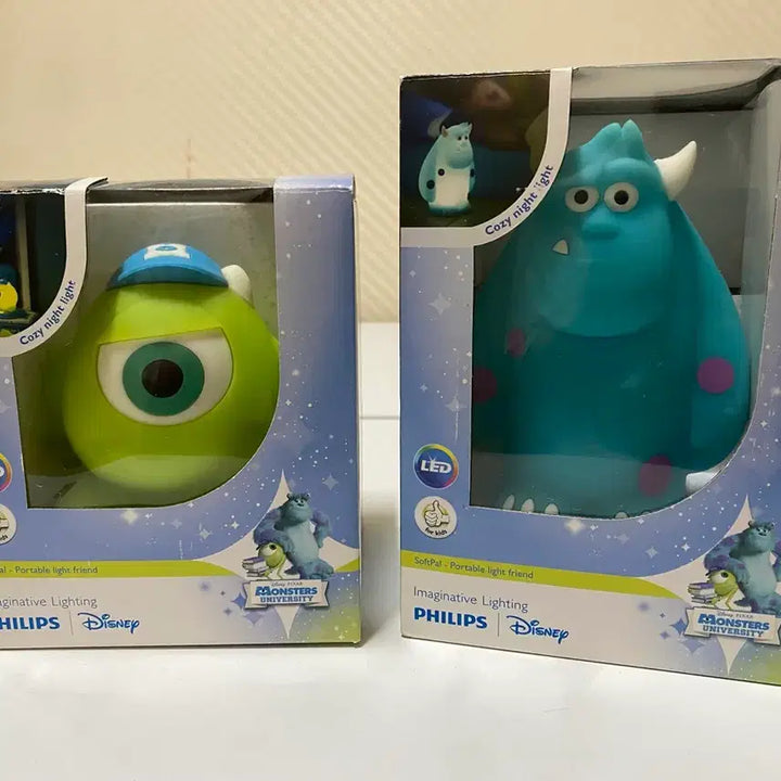 [BUNJANG] Monsters, Inc. LED Mood Lamp - Mike &amp; Sulley Set / 몬스터 주식회사 LED 무드등 마이크 설리 셋트