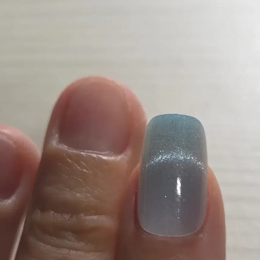 [BUNJANG] Handmade Sky Blue Nail Tips (M Size) / 여성 하늘색 네일팁 M사이즈 수제네일 알리 테무