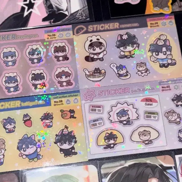 [BUNJANG] Garbage Time Clover GoGoma Montages Sticker Photocard Bundle Set / 가비지타임 갑타 망녕님 클로버님 고고마님 몽타치님 스티커 포카 일괄