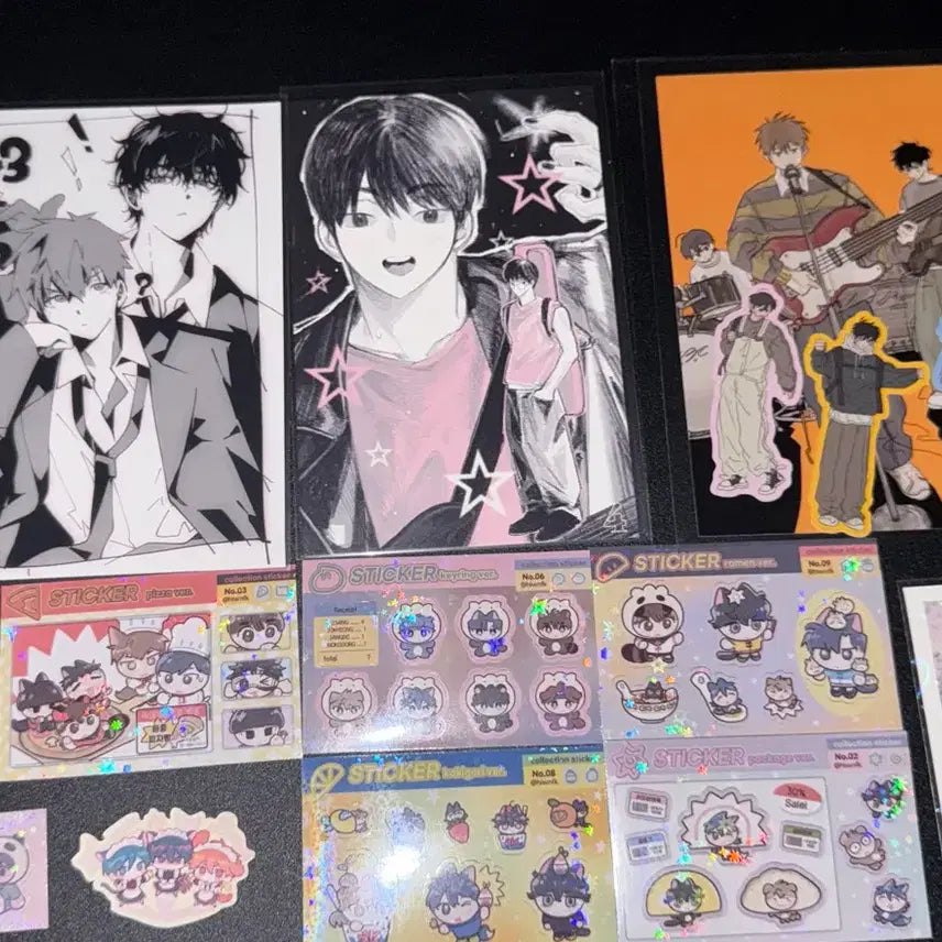 [BUNJANG] Garbage Time Clover GoGoma Montages Sticker Photocard Bundle Set / 가비지타임 갑타 망녕님 클로버님 고고마님 몽타치님 스티커 포카 일괄