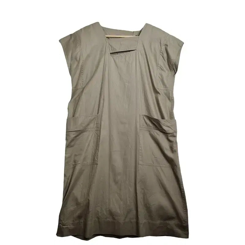 [BUNJANG] FLEUR BIS Beige Sleeveless Mini Dress Cotton L / FLEUR BIS 베이지 여름 민소매 미니 원피스 [L] 코튼 100