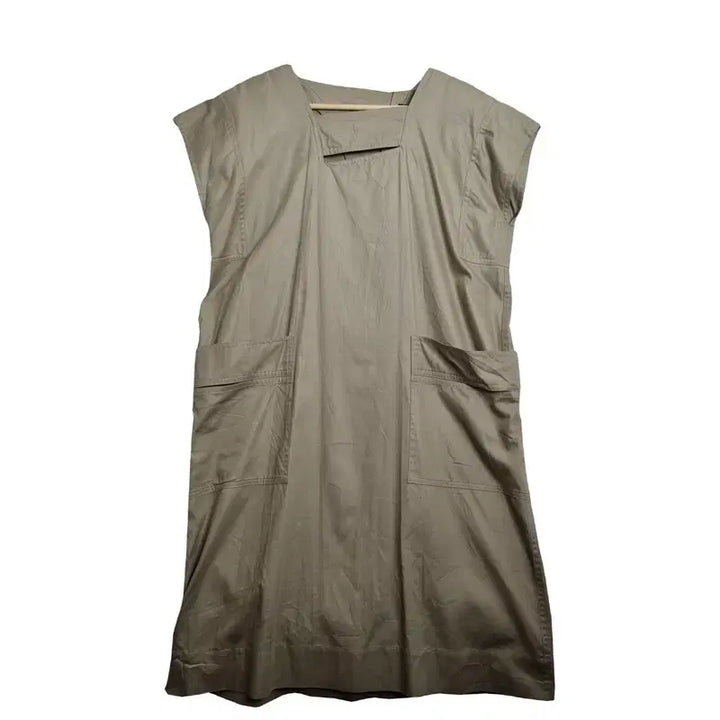 [BUNJANG] FLEUR BIS Beige Sleeveless Mini Dress Cotton L / FLEUR BIS 베이지 여름 민소매 미니 원피스 [L] 코튼 100