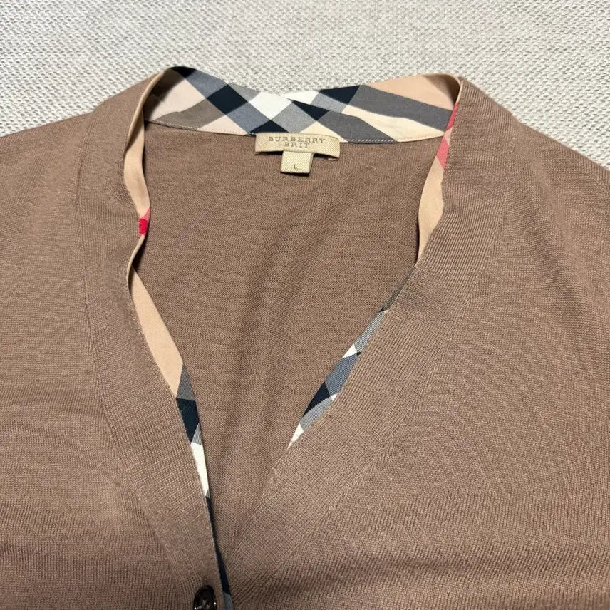 [BUNJANG] Burberry Brit Check Cardigan / 버버리 브릿 체크 가디건