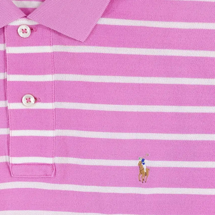 [BUNJANG] Polo Ralph Lauren Striped Pima Cotton Short Sleeve Polo Shirt M / 폴로 랄프로렌 스트라이프 피마코튼 반팔 카라티 M