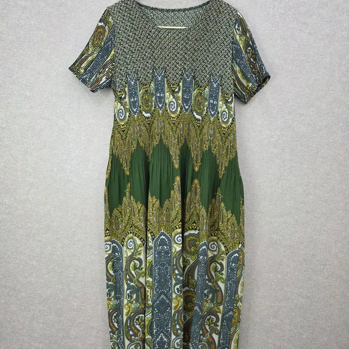 [BUNJANG] MONTI Paisley Pleats Dress / 페이즐리 플리츠 원피스