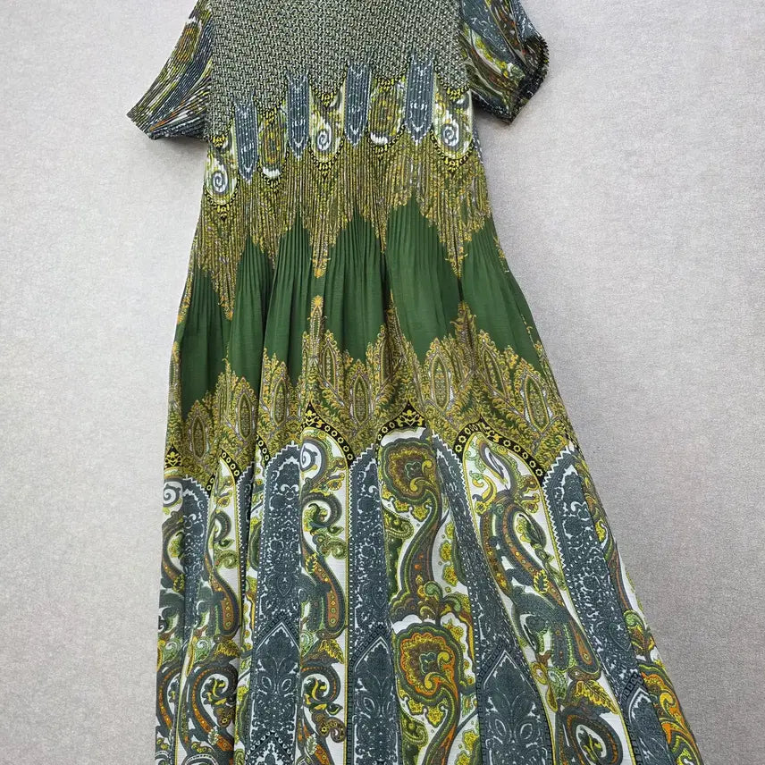 [BUNJANG] MONTI Paisley Pleats Dress / 페이즐리 플리츠 원피스