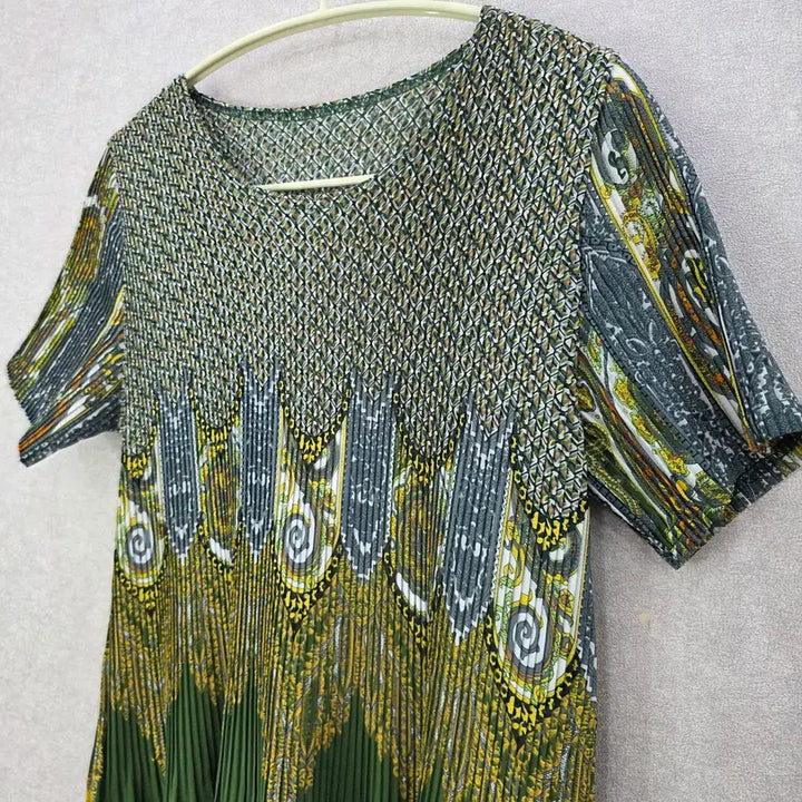 [BUNJANG] MONTI Paisley Pleats Dress / 페이즐리 플리츠 원피스
