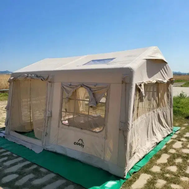 [BUNJANG] Coody Lumi Air Tent Bundle with Oil Heater &amp; Electric Pump / [이번주만 감액] 쿠디 루미 에어텐트 + 등유난로 + 전용 전동펌프 증정