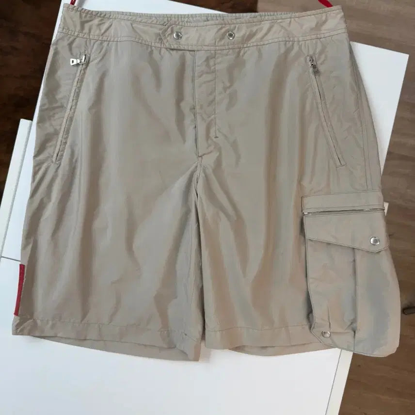 [BUNJANG] Prada Detachable Zip Pocket Cotton Blend Shorts / 프라다 지퍼 포켓 반바지