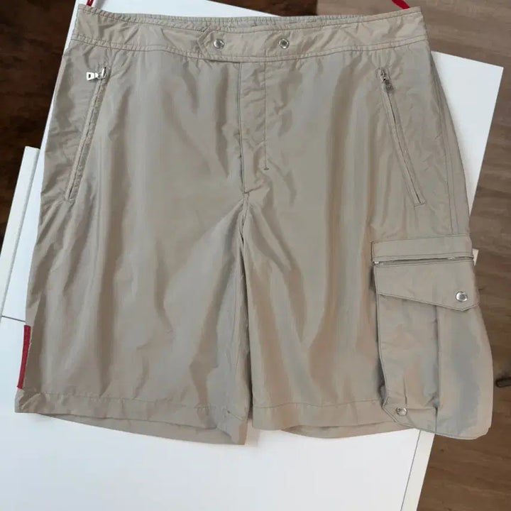 [BUNJANG] Prada Detachable Zip Pocket Cotton Blend Shorts / 프라다 지퍼 포켓 반바지