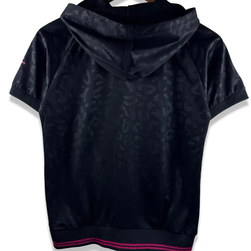 [BUNJANG] Kissmark Leopard Print Short Sleeve Hoodie Zip-Up / JPN 키스마크 레오파드 반팔 후드집업4130