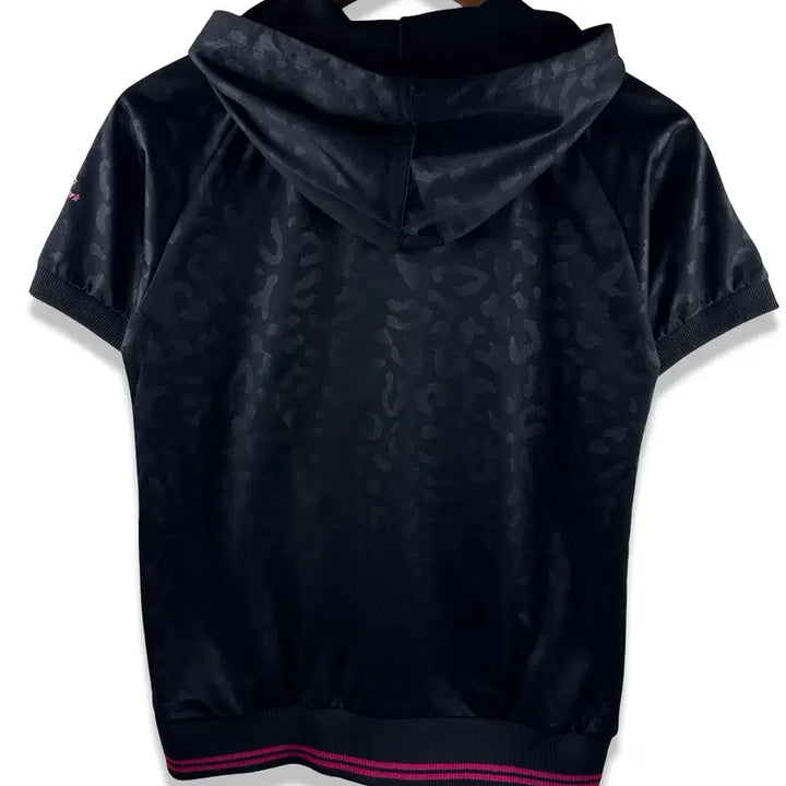 [BUNJANG] Kissmark Leopard Print Short Sleeve Hoodie Zip-Up / JPN 키스마크 레오파드 반팔 후드집업4130