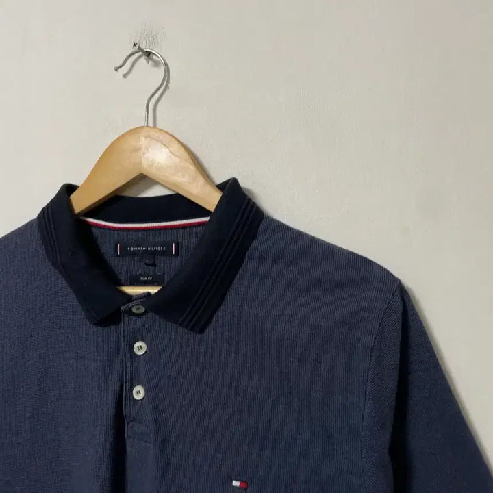 [BUNJANG] Tommy Hilfiger Cotton Polo T-Shirt / 100 타미힐피거 반팔 카라티 정품