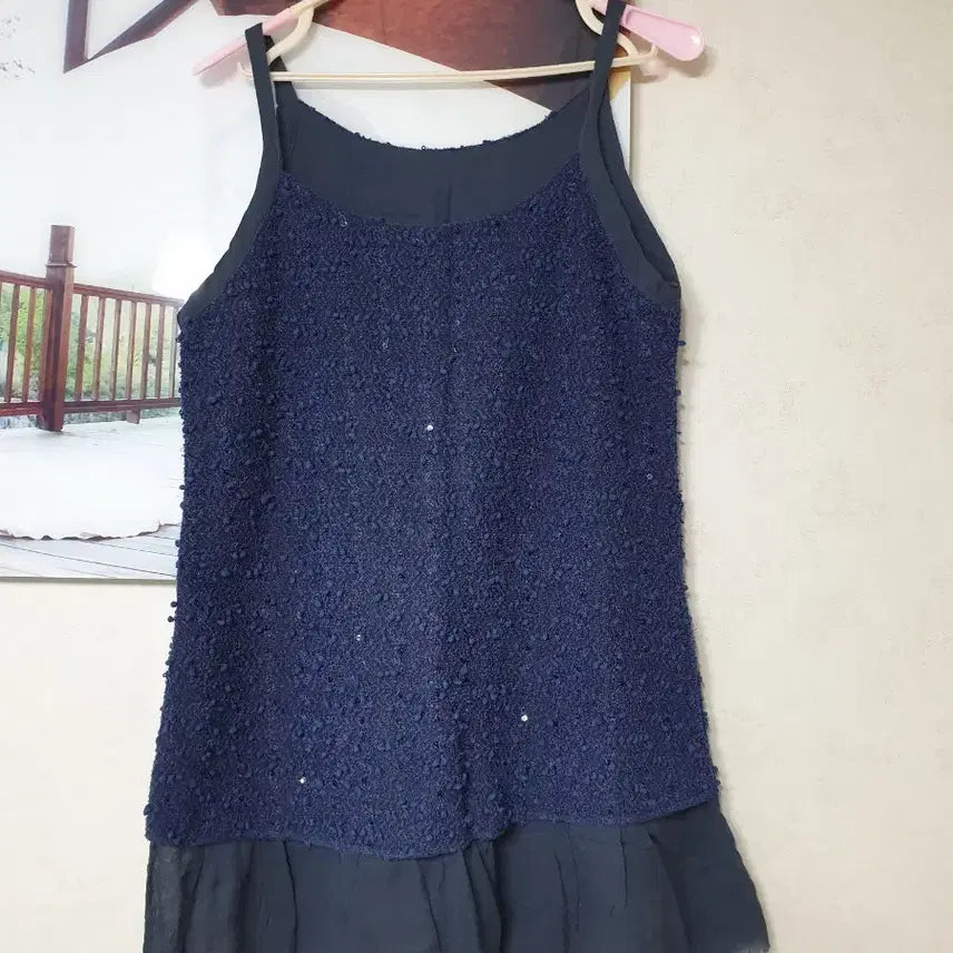 [BUNJANG] Sleeveless Layered Dress (Size 55) / 레이어드 겸 나시 원피스 55 S