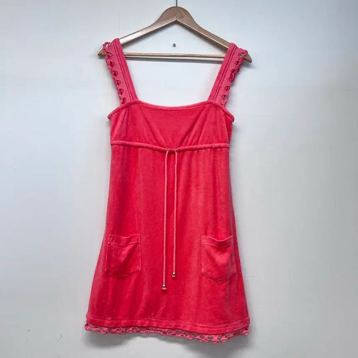 [BUNJANG] Jucycouture Pink Terry Mini Dress P / 쥬시꾸뛰르 핑크 테리 원피스 P