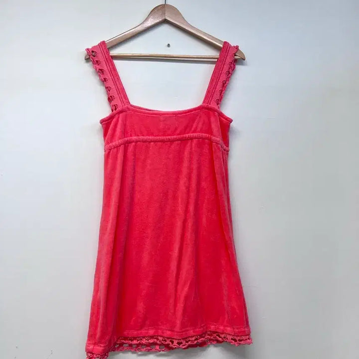 [BUNJANG] Jucycouture Pink Terry Mini Dress P / 쥬시꾸뛰르 핑크 테리 원피스 P