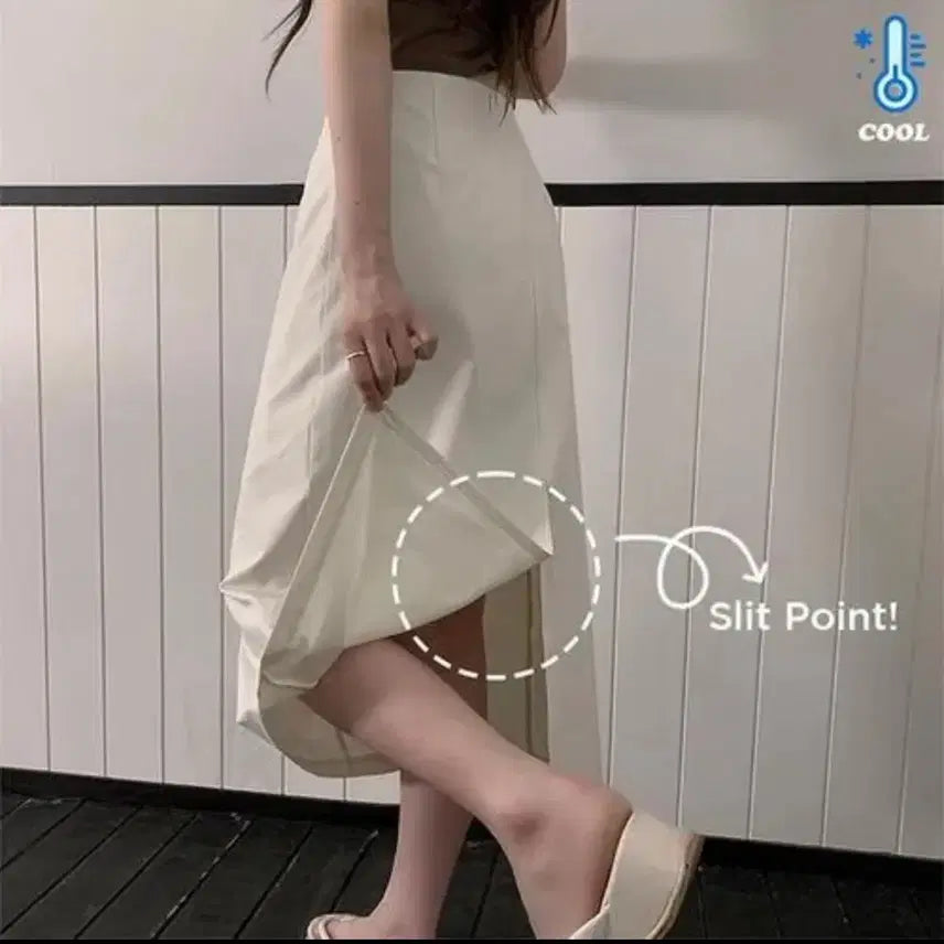 [BUNJANG] The Pink Ivory H-Line Long Skirt (Size S) / 더핑크 아이보리 H라인 롱 스커트 s사이즈