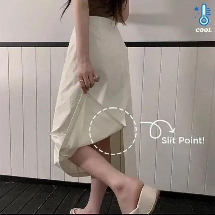 [BUNJANG] The Pink Ivory H-Line Long Skirt (Size S) / 더핑크 아이보리 H라인 롱 스커트 s사이즈