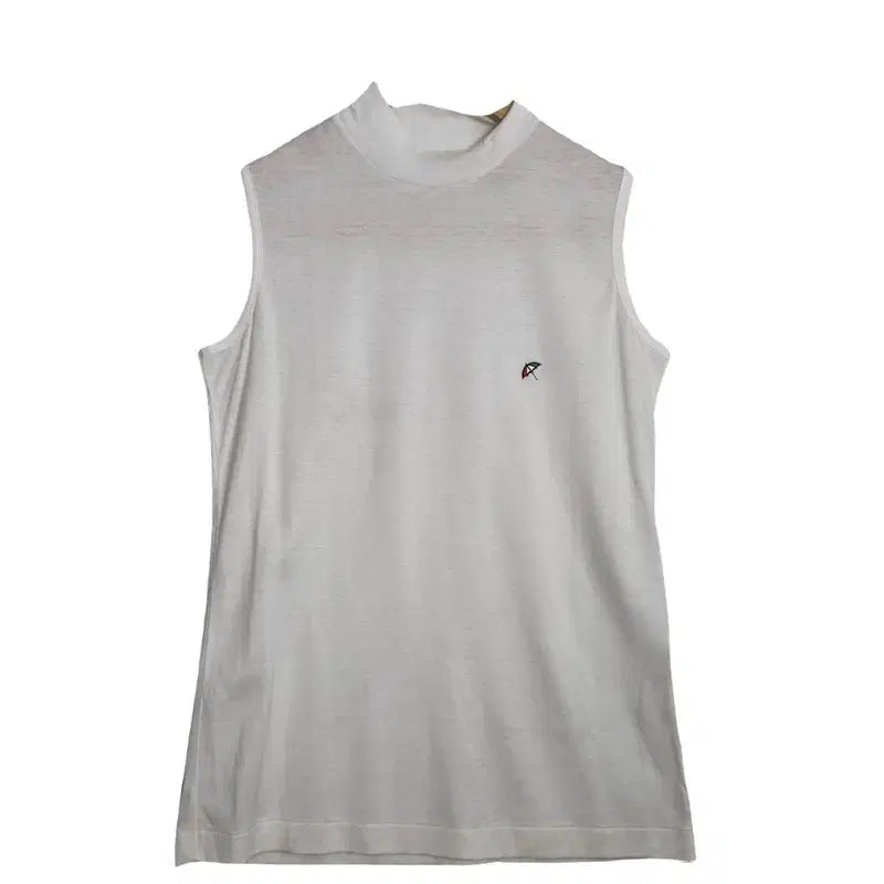[BUNJANG] Arnold Palmer White Mock Neck Sleeveless Knit Top / ARNOLD PALMER 아놀드 파마 화이트 반목 니트 민소매티 [S]