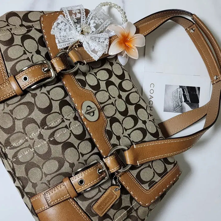 [BUNJANG] Coach Hampton Flap Satchel Shoulder Bag / 거의새거) 코치햄튼 플랩사첼, 숄더백