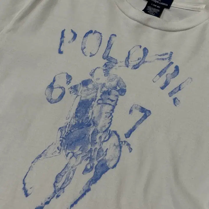 [BUNJANG] Polo Ralph Lauren Big Pony White T-Shirt / 폴로 랄프로렌(PoloRalphLauren) 빅포니 화이트 반팔 티셔츠