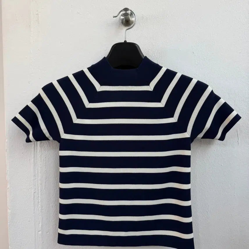 [BUNJANG] Lauren Ralph Lauren Striped Short Sleeve Knit Top / 로렌 랄프로렌 스트라이프 숏 슬리브 반팔 니트