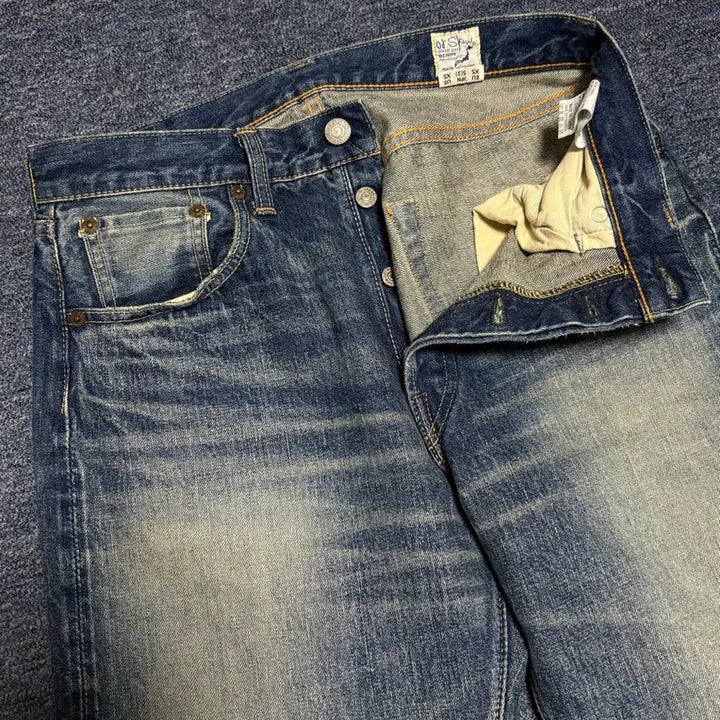 [BUNJANG] OrSlow 105 2 Years Random Walk Exclusive Selvedge Denim Pants / (1)오어슬로우 105 2years 랜덤워크 별주 셀비지 데님팬츠