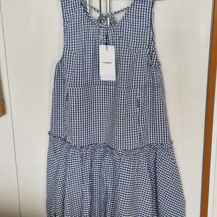 [BUNJANG] Code Graphy Plaid Midi Dress / 코드그라피 체크무늬 원피스