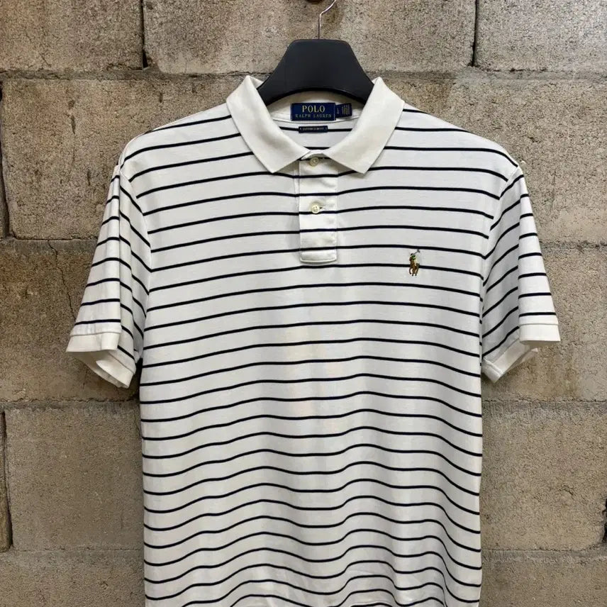 [BUNJANG] Polo Ralph Lauren Soft Touch Striped Polo Shirt / 폴로 랄프로렌 소프트 터치 카라티 스트라이프