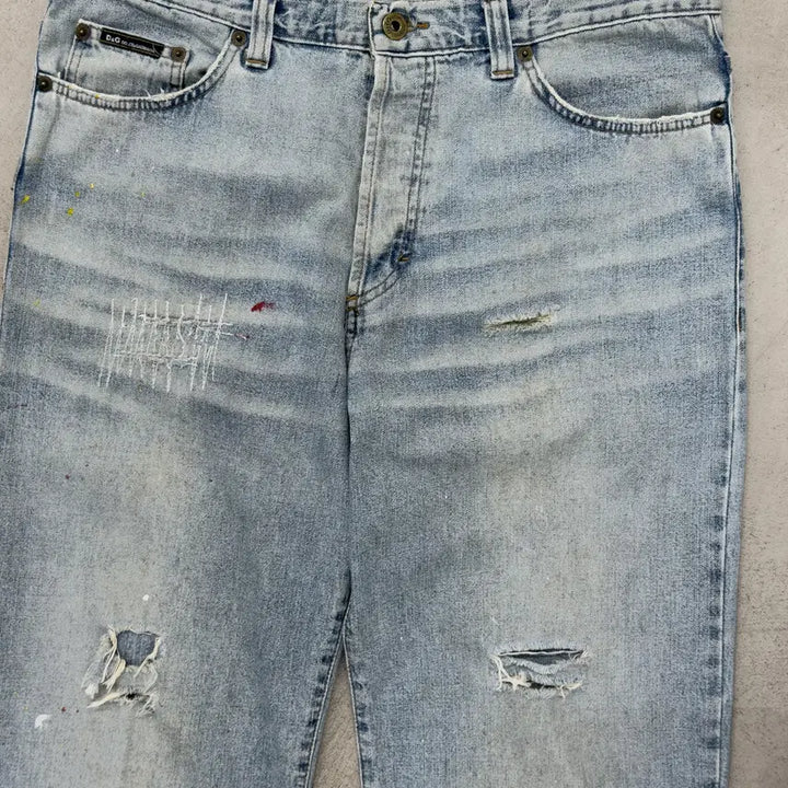 [BUNJANG] Dolce &amp; Gabbana Distressed Denim Pants / 돌체앤가바나 데님 팬츠