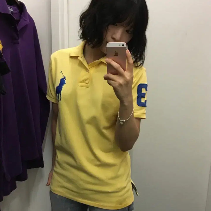 [BUNJANG] Polo Ralph Lauren Big Pony Polo Shirt Yellow / 폴로 랄프로렌 빅포니 카라티 옐로우