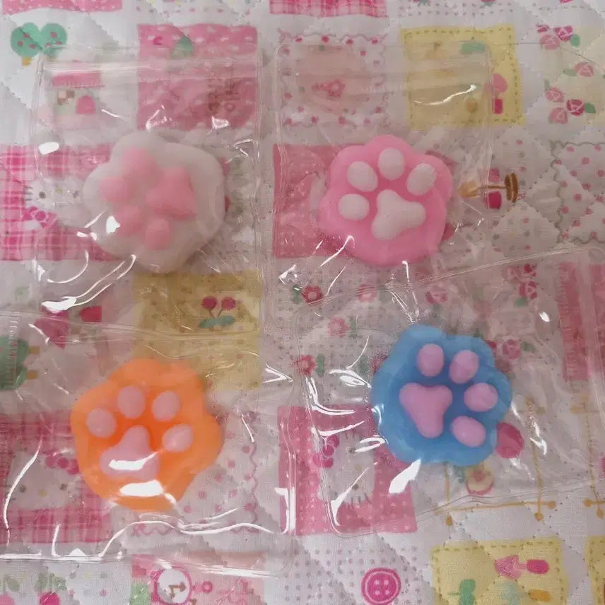 [BUNJANG] Foot-Shaped Squishy Set (4 Types) / 발바닥 모양 스퀴시 4종 일괄