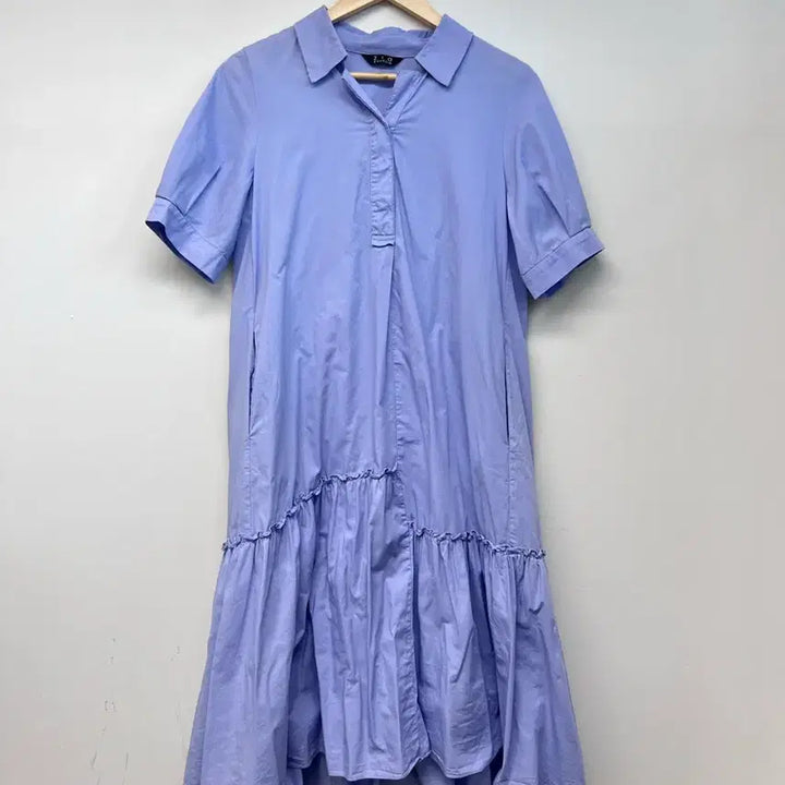 [BUNJANG] Ziozia Frill Shirt Dress Size 55 / 지오송지오 프릴 셔츠 원피스 55사이즈