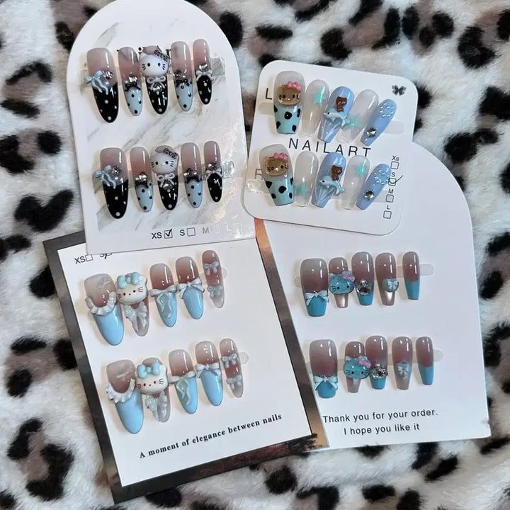 [BUNJANG] Hello Kitty Nail Tips Size S / 헬로키티 네일팁 s사이즈