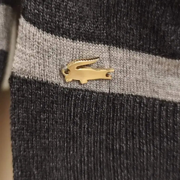 [BUNJANG] Lacoste Merino Stripe Cardigan / 34 라코스테 메리노 스트라이프 가디건