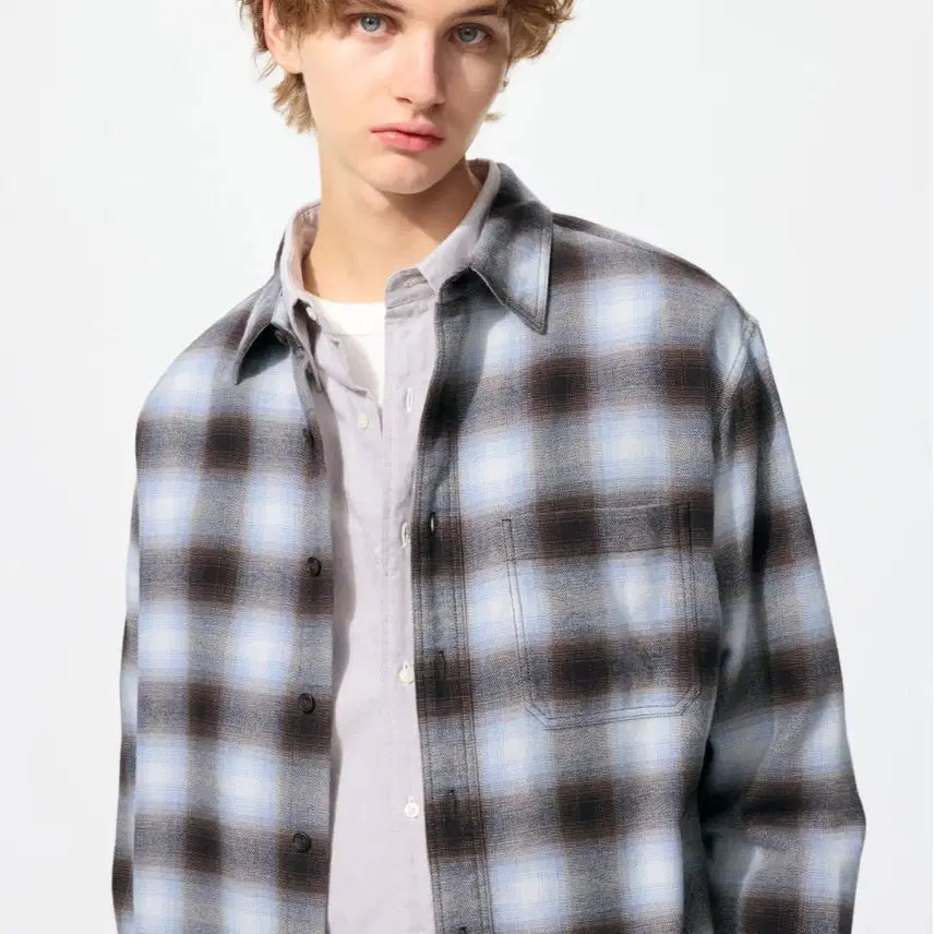[BUNJANG] Uniqlo Flannel Check Shirt (Long Sleeve) / 유니클로 플란넬 체크 셔츠