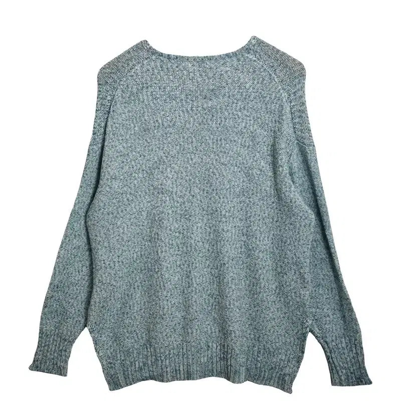 [BUNJANG] KATE Ecru Mint V-Neck Loose Fit Knit [L] / KATE ECRU 민트 브이넥 루즈핏 니트 [L] 여성 박시핏
