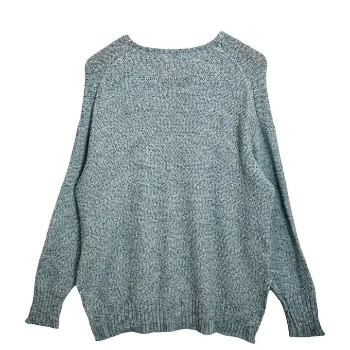 [BUNJANG] KATE Ecru Mint V-Neck Loose Fit Knit [L] / KATE ECRU 민트 브이넥 루즈핏 니트 [L] 여성 박시핏
