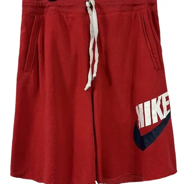 [BUNJANG] Nike Big Logo Banding Sweat Shorts Red / [M] NIKE 나이키 빅로고 밴딩 스웻쇼츠 레드