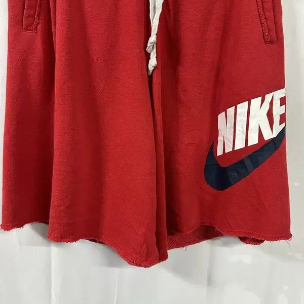 [BUNJANG] Nike Big Logo Banding Sweat Shorts Red / [M] NIKE 나이키 빅로고 밴딩 스웻쇼츠 레드
