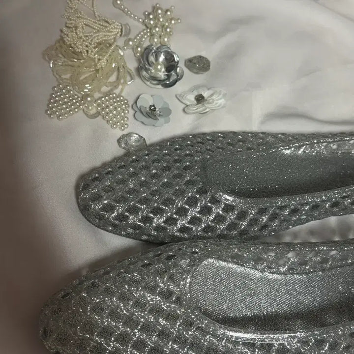 [BUNJANG] Heavenly Jelly Allure Glitter Silver 235mm Jelly Shoes / 헤븐리젤리 젤리슈즈 얼루어 글리터 실버 235