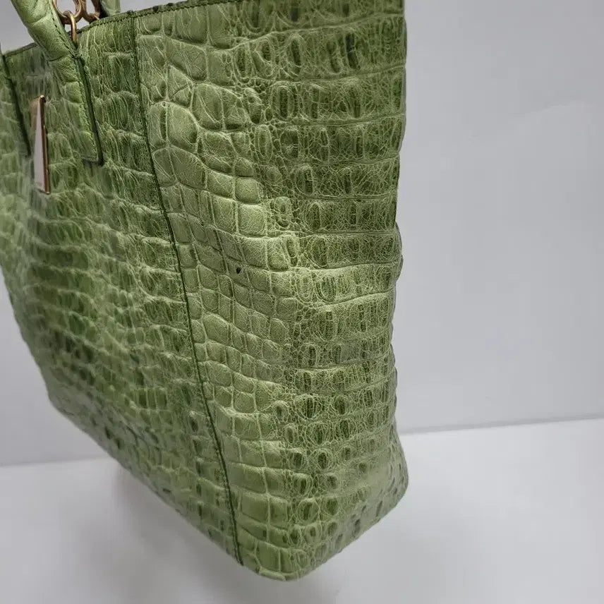 [BUNJANG] Couronne Josephine Crocodile Embossed Leather Tote &amp; Shoulder Bag / 쿠론 조세핀 와니 토트 앤 숄드백 / 천연가죽